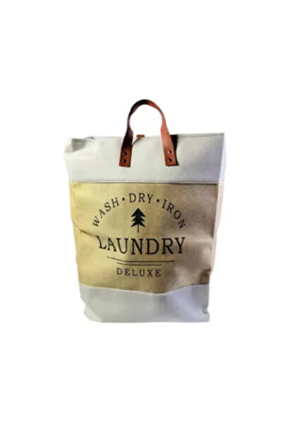 Generic Brand Coș rufe textil pliabil cu mânere, poliester, 32 x 32 x 47 cm, ...
