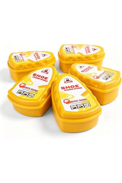 Yelajoy Shoe Shine Sponges, 5‑Pack Dual‑Sided Leather Shoe Wax Cleaner