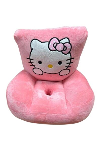 Hello Kitty Fotoliu de pluș, moale, pentru copii, roz-alb