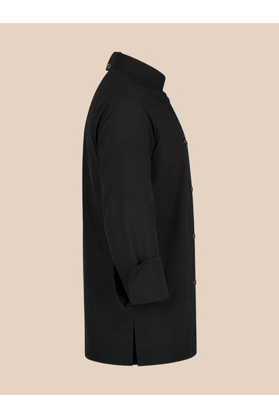 Signature Uniform Durable Premium Alpaca Fabric - Men's Chef Jacket with Stainless Metal Snaps - White / Black - Name Embroidery Gift