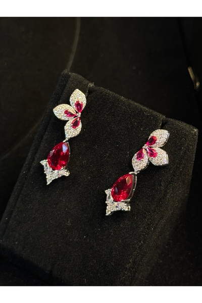 rive.jewelry Yakut Taşlı Kraliyet Takımı – Gümüş Kaplama - zirkon taşlı