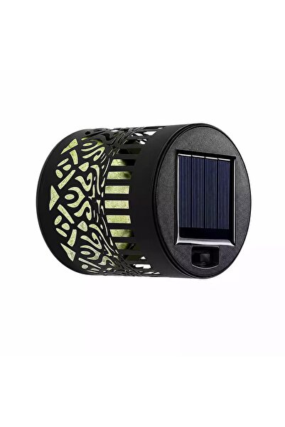 Güneş Enerjili Mandala Desenli Solar Duvar Lambası Renkli Işık Efektli Dekoratif Bahçe Aydınlatma