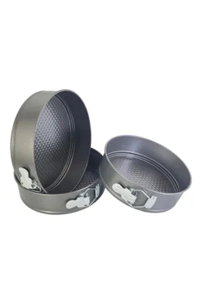 Generic Brand Set 3 Tăvi pentru Tort cu Bază Detașabilă 22 cm, 24 cm, 26 cm, ...