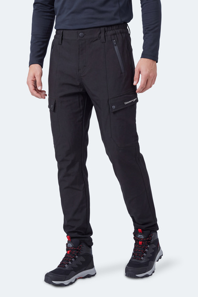 Slazenger Climax I Men's Wind and Water Resistant Softshell Black Pants with ...
