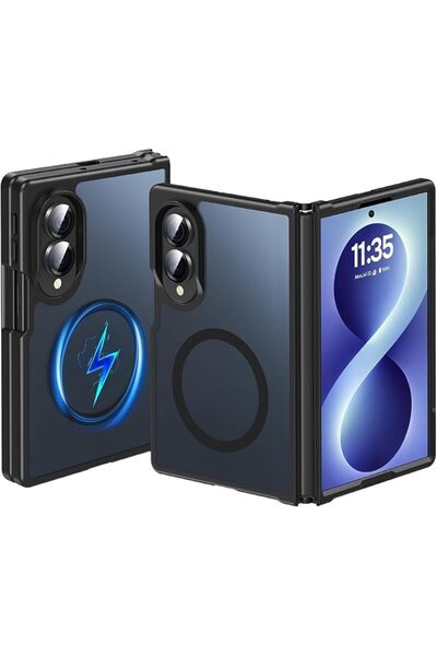 Aookay For Samsung Fold 8 Clear Magnetic Case: Ultra Thin Crystal Transparent...