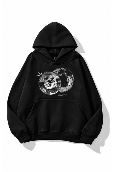 Unisex 3İplik Oversize Hoodie Kaliteli Kumaş Premium Kapüşonlu Kalın Sweatshirt