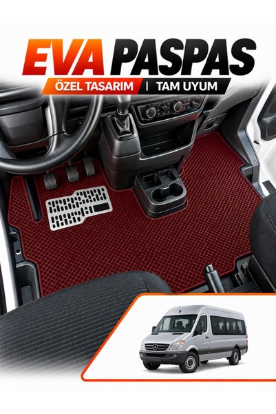 Guerrino MERCEDES BENZ SPRİNTER PANELVAN (2007-2016) Uyumlu EVA Oto Paspas Ön...