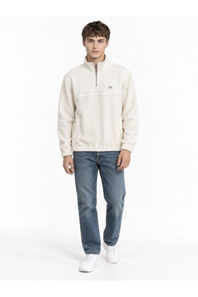 Loft Erkek Ekru Balıkçı Yaka Regular Fit Sweatshirt