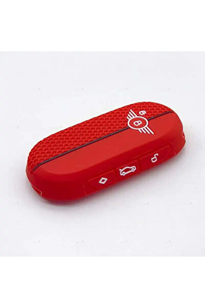 Alazpay Patterned Silicone Key Case Cover for Mini Cooper Countryman One (Red)