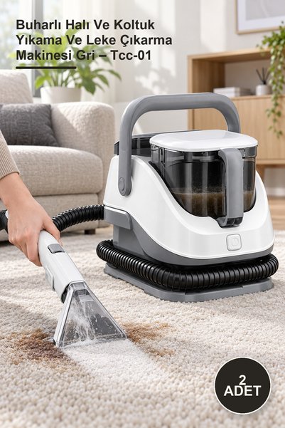 Yenilig 2 Adet Buharlı Halı Ve Koltuk Yıkama Ve Leke Çıkarma Makinesi Gri – Tcc-01