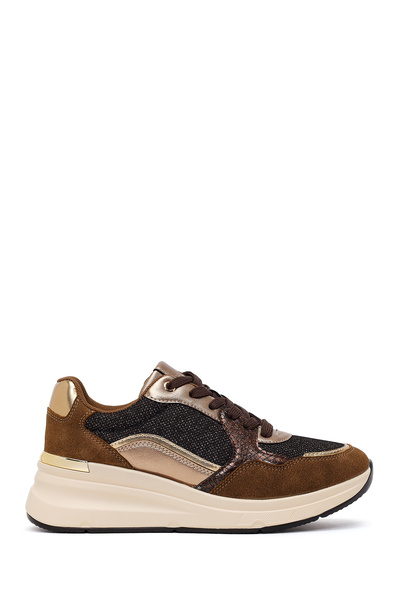 Derimod Kadın Kahverengi Kalın Tabanlı Sneaker 26PFE457814