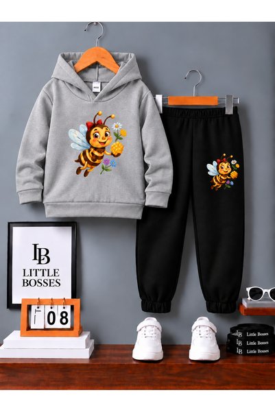 LB little bosses طقم رياضي شتوي للأطفال للجنسين (اري مايا)