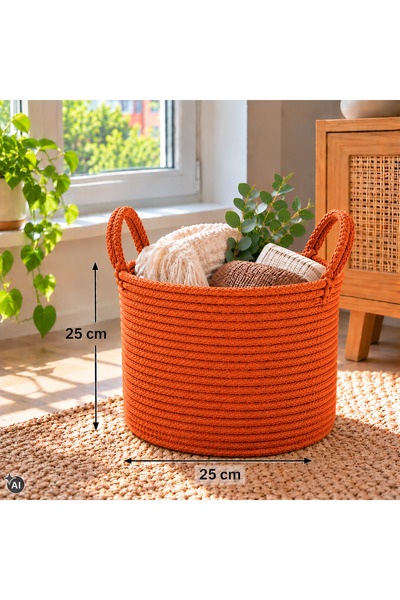 ÖRGÜM Multi-Purpose Mesh Basket Organizer 25X25 cm