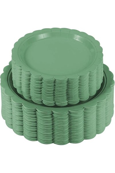 URbazaar 60 Pcs Disposable Paper Plate set, Eco Friendly Plates 9 Inch & 7 in...
