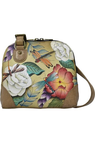 Anna by Anuschka Women's Genuine Leather Small Zip-Around Handbag | Multi Com...