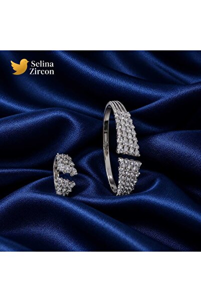 Accessories طقم مجوهرات اسواره مع الخاتم زركون
