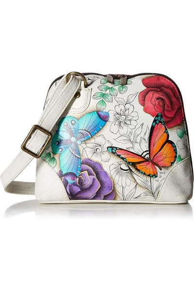 Anna by Anuschka Women's Genuine Leather Small Zip-Around Handbag | Multi Com...