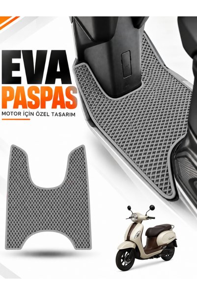 Guerrino ARORA CAPPUCİNO Uyumlu EVA Motosiklet Paspası Scooter Ayak Paspası Motora Özel Açık Gri