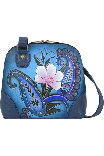 Anna by Anuschka Women's Genuine Leather Small Zip-Around Handbag | Multi Com...