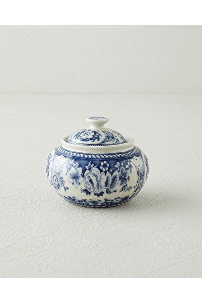 English Home Preston Stoneware Şekerlik 10,5x10,5x8,5 cm Lacivert