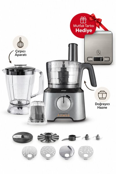 Karaca Mastermaid Power 10 Çırpıcı Aparatı Blender Seti Gri Mutfak Tartısı Hediye (Onerous)