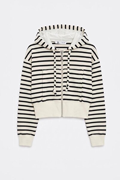 BSL Kapişonlu Crop Sweatshirt