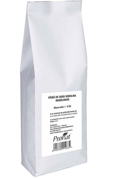 Pronat Făină de grâu dur organic, griș remăcinat, 5 kg