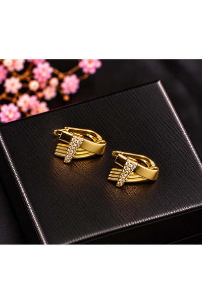 STILCOCHET Cercei Placați cu Aur 14k