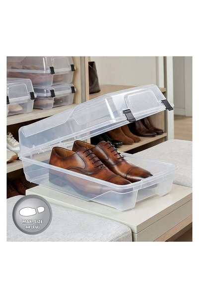 OEM Cutie Transparentă pentru Depozitare Pantofi Bărbați 37,5x22x13,5 cm – Vi...