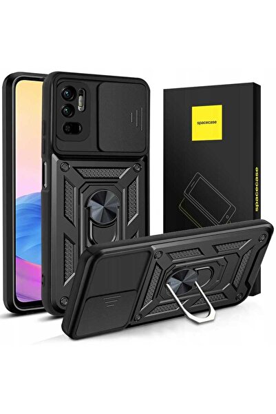 spacecase Husă Camring Redmi Note 10 5G/Poco M3 Pro neagră