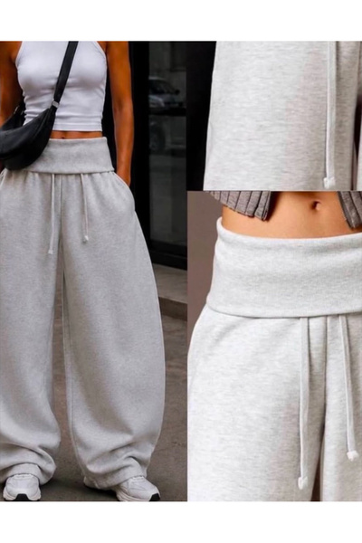 DEEFWEAR Y2K Belden Katlamalı Viral Unisex Eşofman Altı