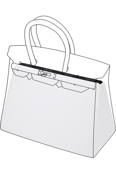 GENERAL DGAZ Silky Purse Pillow Insert Fits Birkin For Hermes(30 Retourne,Craie)