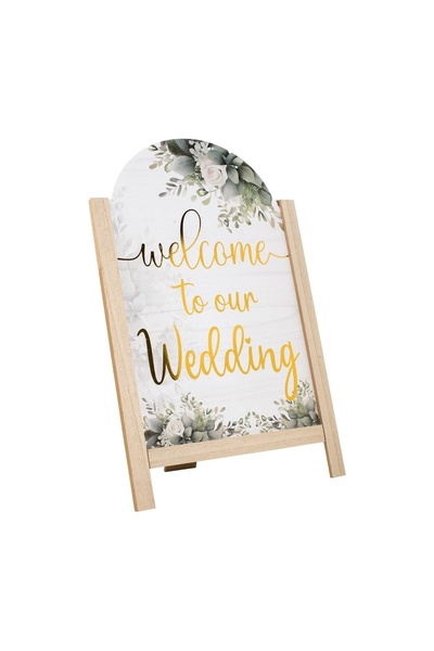 OEM Sevalet Decorativ Lemn Wedding 33.5x52cm – Decor Romantic pentru Evenimente