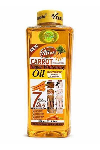 Veet Golden Carrot Oil Whitening Face and Body Oil 500 ml