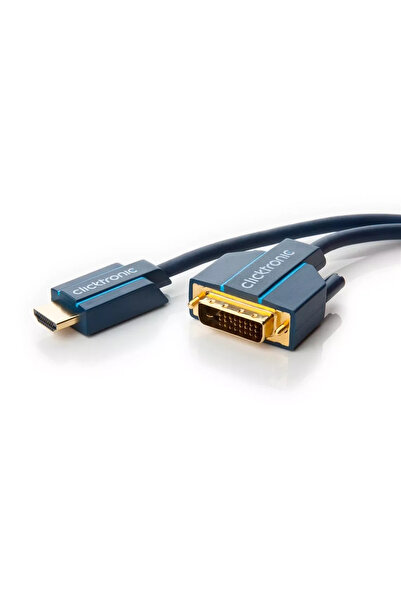 CLICKTRONIC Cablu Profesional 1m HDMI - DVI 24+1 Ultra HD 4K 60Hz cupru AWG30...