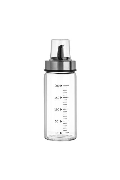 OEM Recipient Ulei 200ml din Sticla cu Gradatii, Gura de Scurgere si Capac