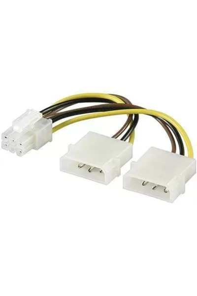 goobay Cablu adaptor 2x Molex 5.25 la P6 PCI Express 6 pini 0.15m