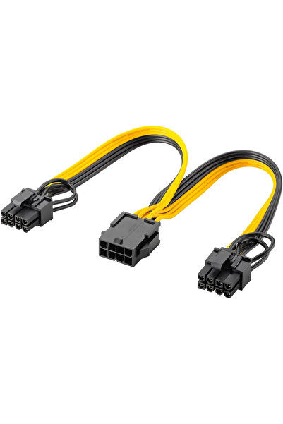 goobay Cablu adaptor ATX alimentare cu 8 pini mama la 6+2 tata pentru placa v...