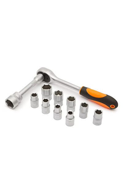 Handy Set chei tubulare cu clichet 12buc 1/2" 10-24mm Crom-Vanadiu