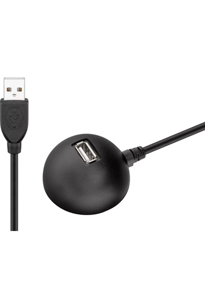 goobay Cablu USB 2.0 de extensie de mare viteza cu suport 1.5m negru