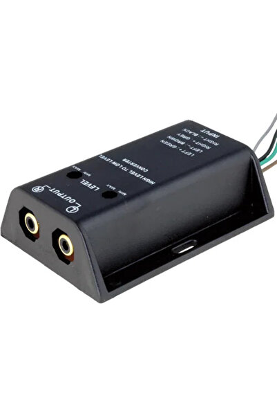 4CarMedia Convertor HI-LOW nivel semnale difuzor la 2x RCA audio aurit 40W in...