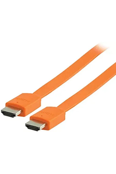 VALUELINE Cablu HDMI - HDMI High speed plat cu eternet 2m portocaliu