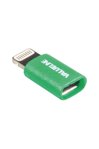VALUELINE Adaptor USB Lightning tată - micro USB mamă verde