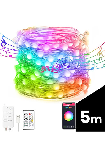 Phenom Sir de lumini inteligente WI-FI USB - 33 LED micro RGBIC 16 milioane d...