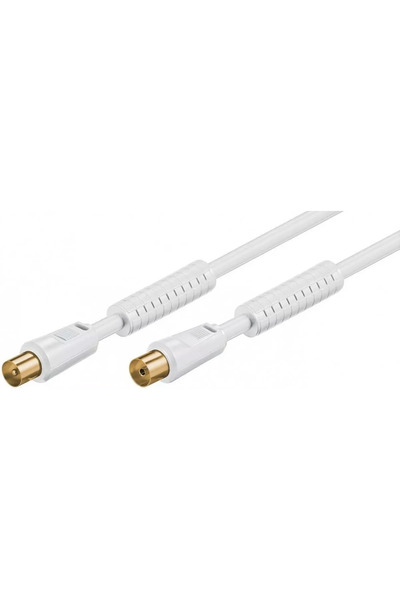 goobay Cablu antena ecranat tata-mama 2.5m alb
