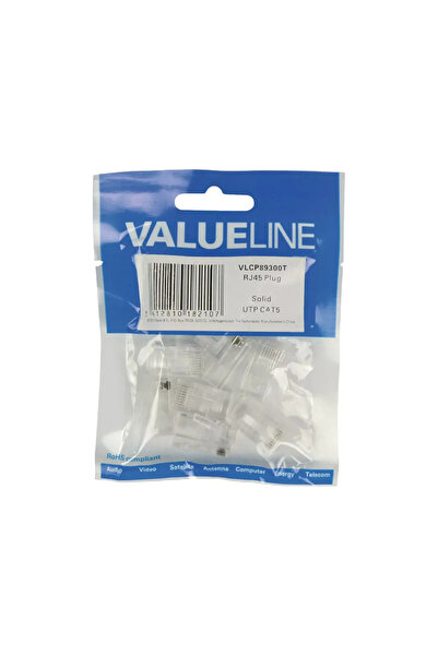 VALUELINE Mufe retea set 10buc RJ45 pentru cablu UTP CAT5 solid