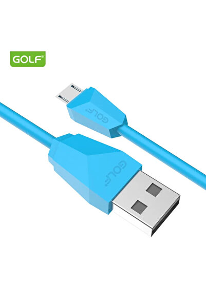 Golf Cablu USB la micro USB Diamond Sync, albastru, 1m, 2A, GC-27m