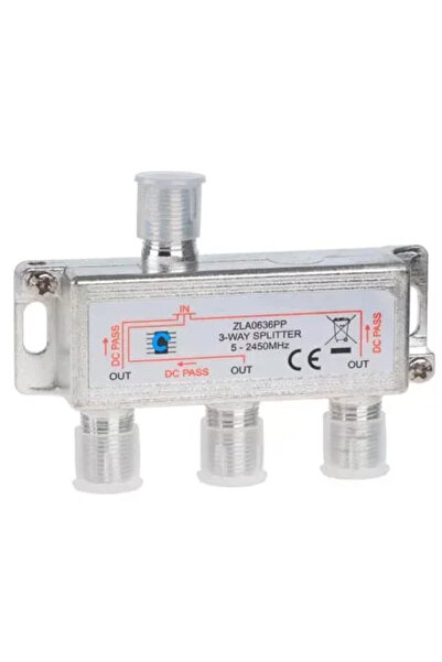Cabletech Spliter 3 iesiri cu Power Pass 5-2450Mhz