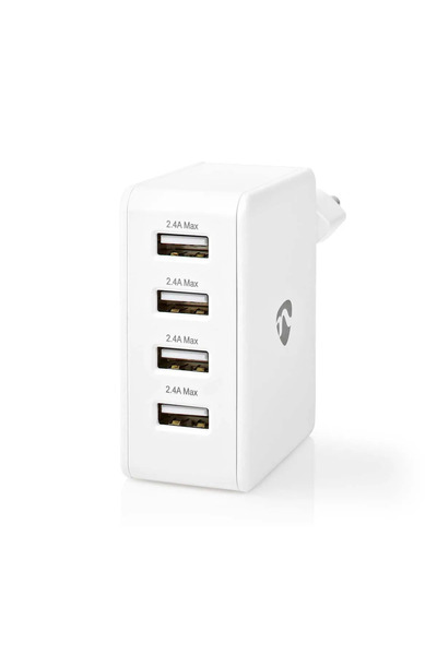 Nedis Alimentator încărcător 220V - USB 24W 2x2.4A 2x1A alb