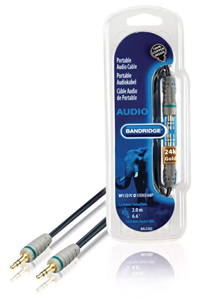 Bandridge Cablu audio stereo OFC cupru Jack 3.5 mm tata-tata 2m